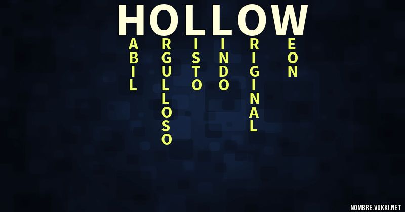 Acróstico hollow