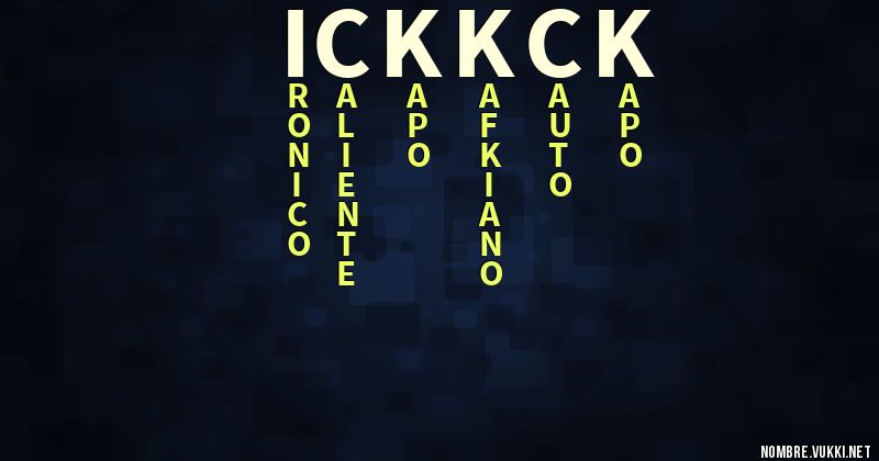 Acróstico ickkck