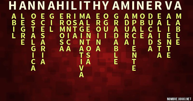 Acróstico hannah ilithya minerva