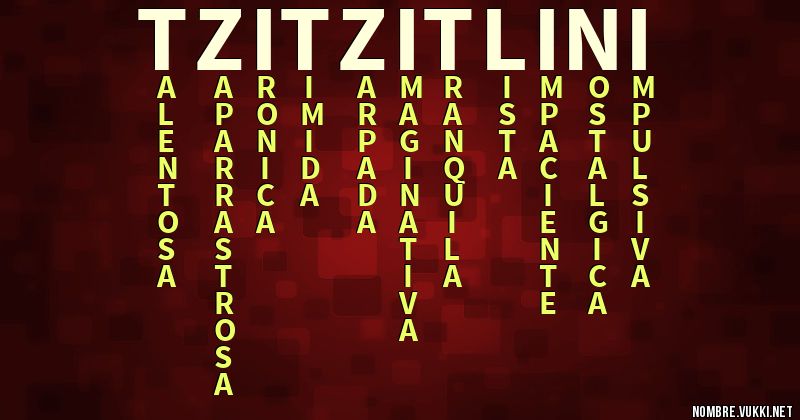 Acróstico tzitzitlini
