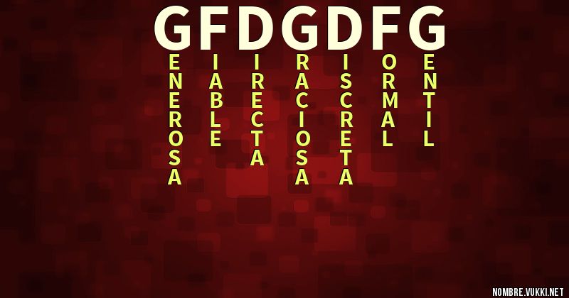 Acróstico gfdgdfg