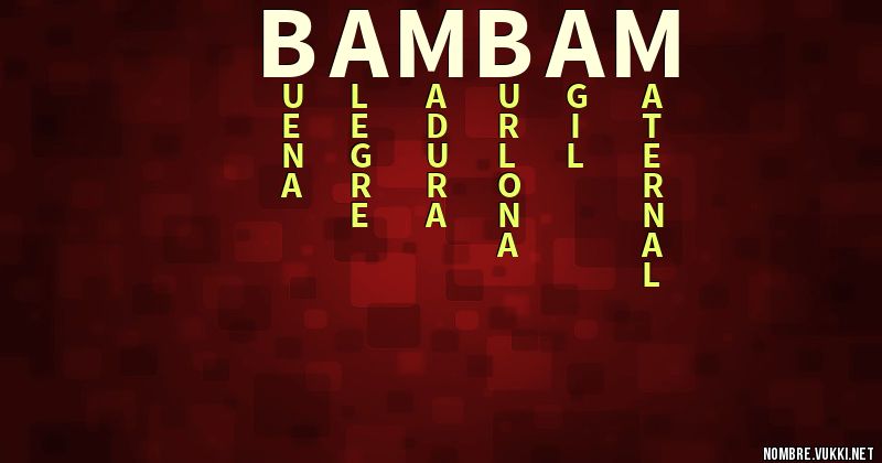 Acróstico bam bam