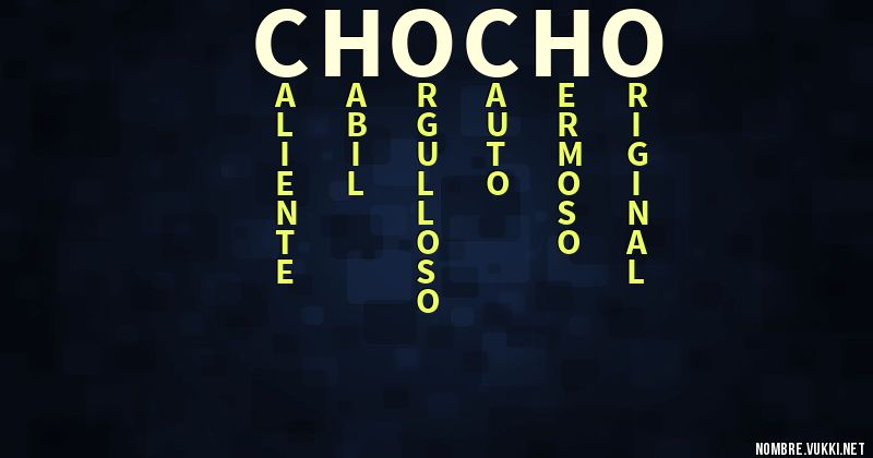 Acróstico chocho