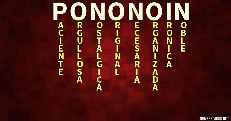 Acróstico poñoñoin