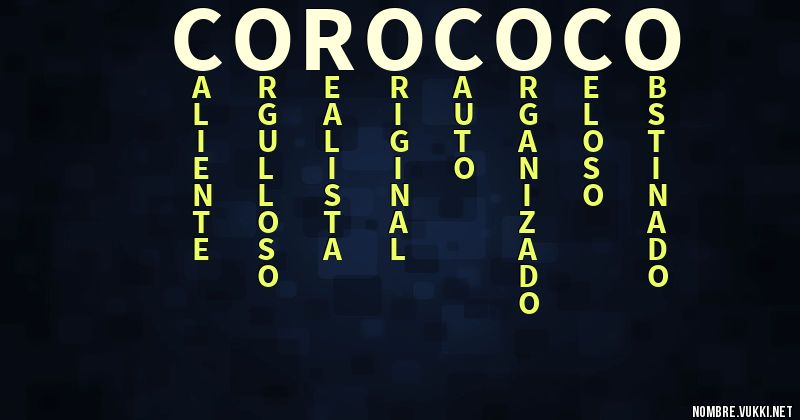 Acróstico corococo