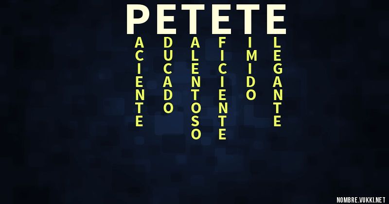 Acróstico petete