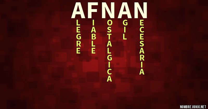 Acróstico afnan