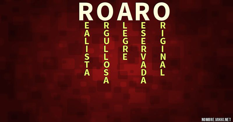 Acróstico roaro