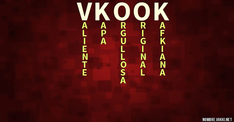 Acróstico vkook