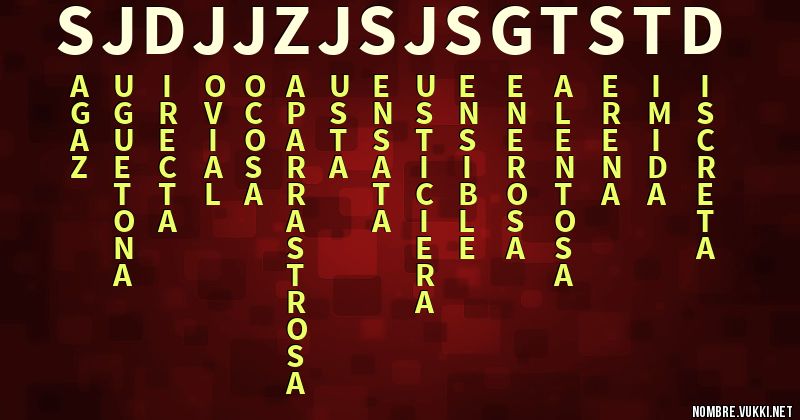 Acróstico sjdjjzjsjsgtstd