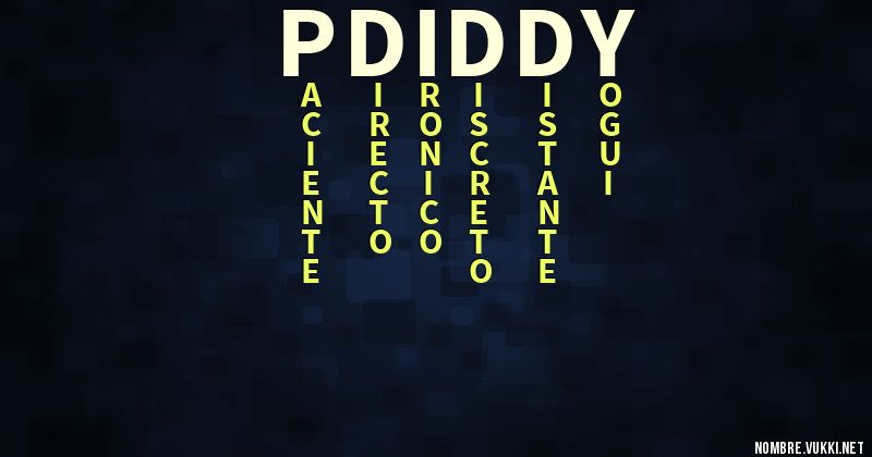 Acróstico p.diddy