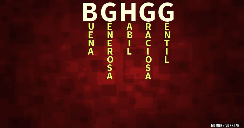 Acróstico bghgg