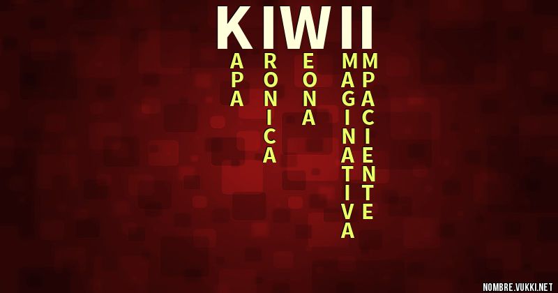 Acróstico kiwi :i