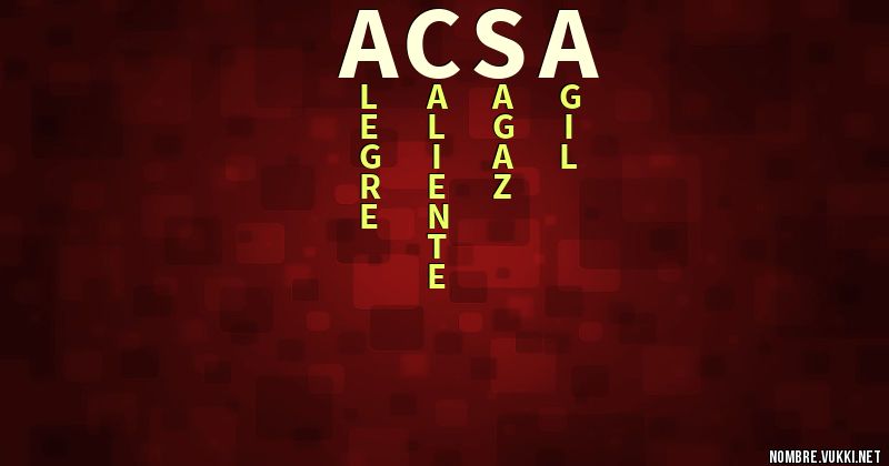 Acróstico acsa