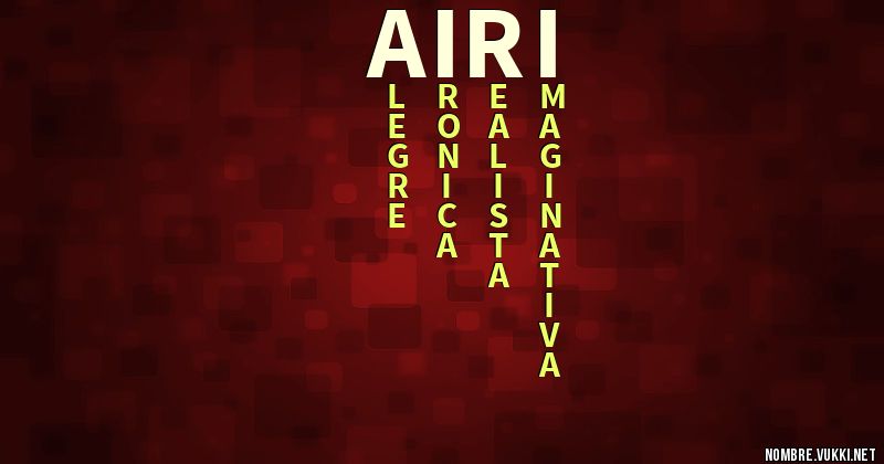 Acróstico airi