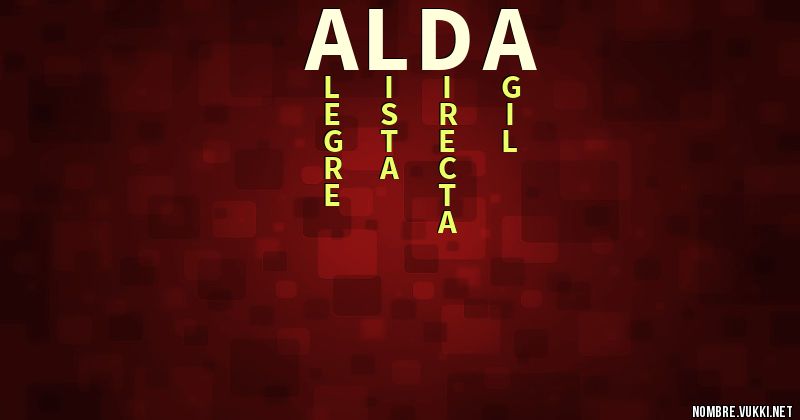 Acróstico alda
