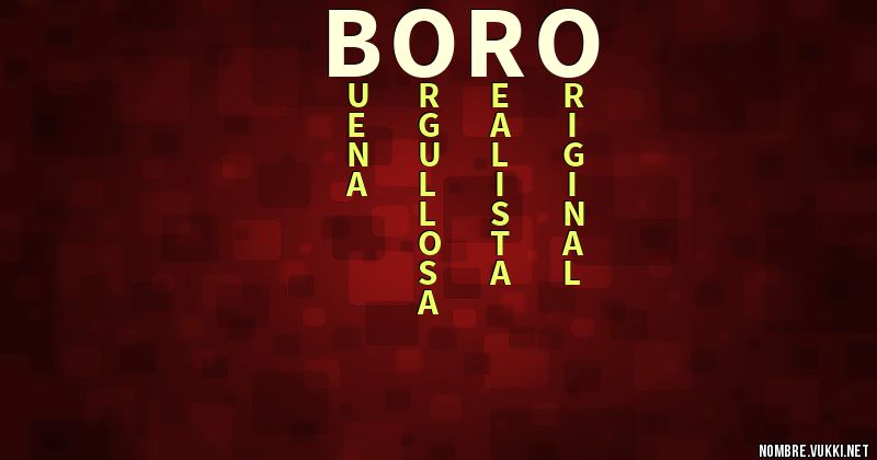 Acróstico boro