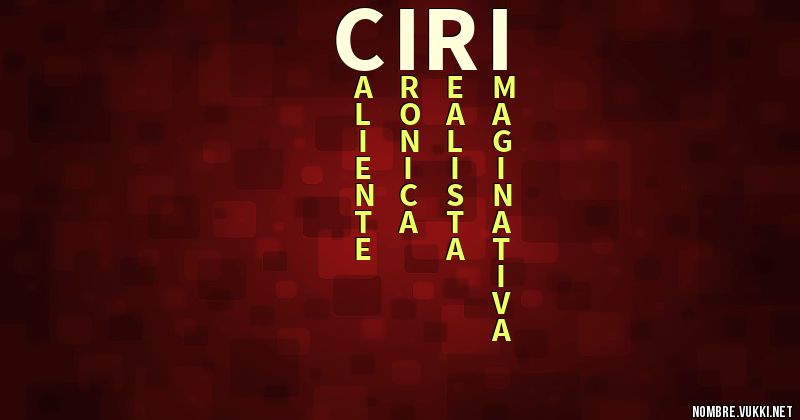 Acróstico ciri