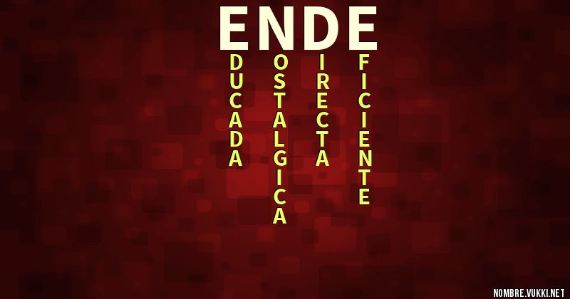 Acróstico ende