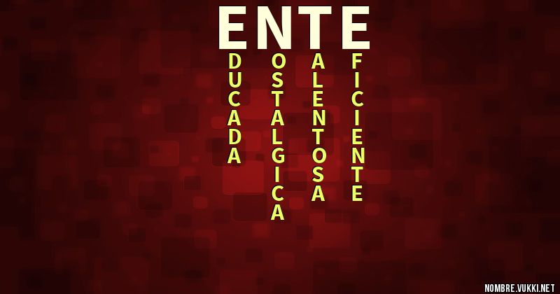 Acróstico ente