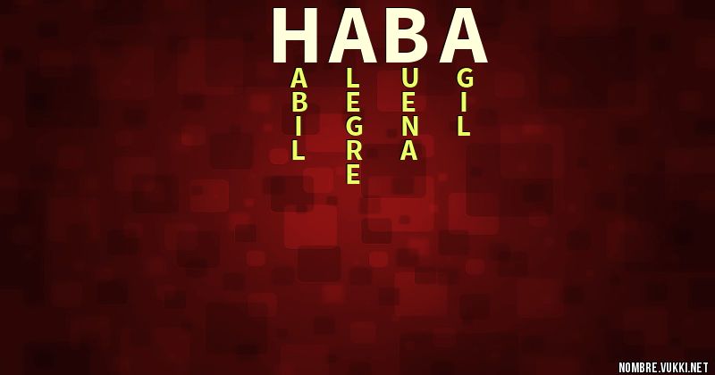 Acróstico haba