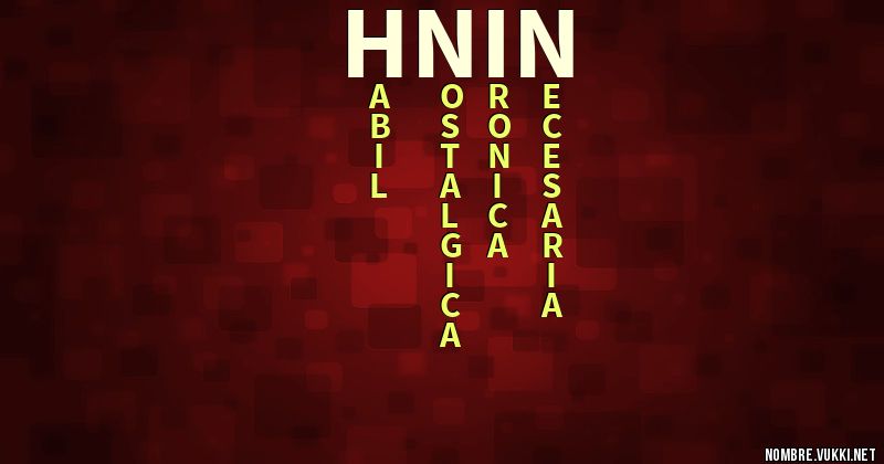 Acróstico hnin