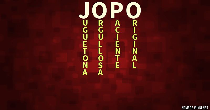 Acróstico jopo