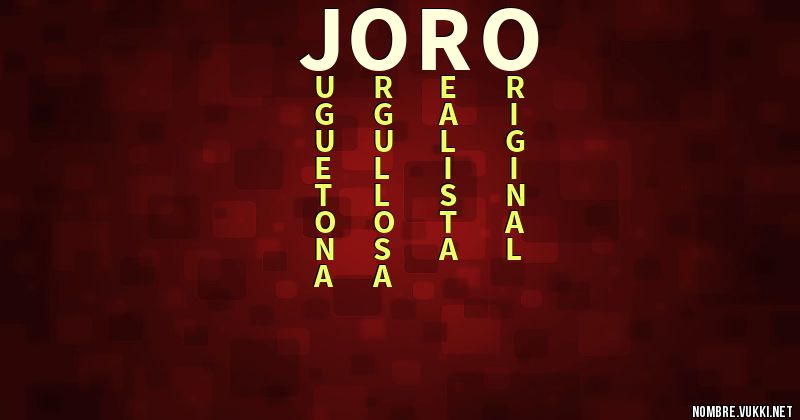 Acróstico joro