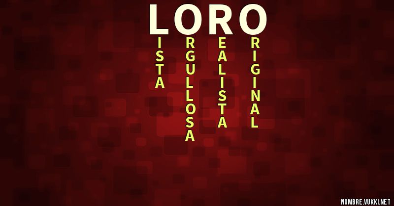 Acróstico loro