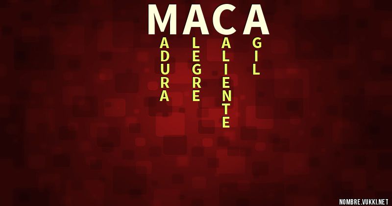 Acróstico maca