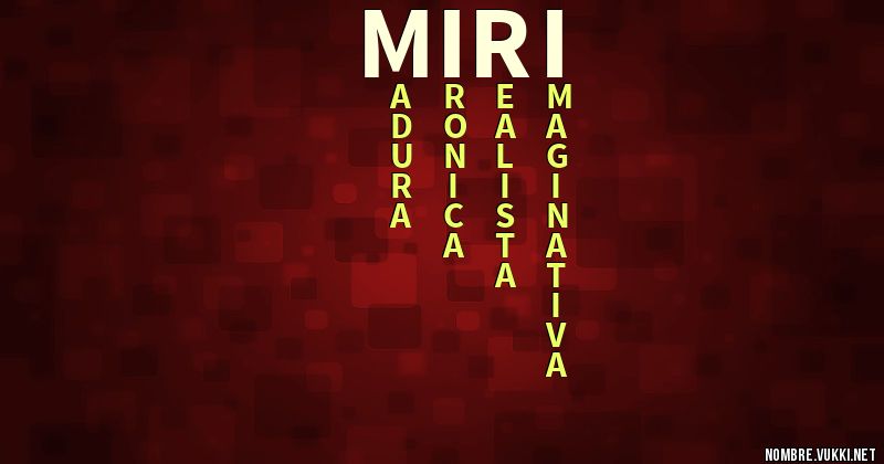 Acróstico miri