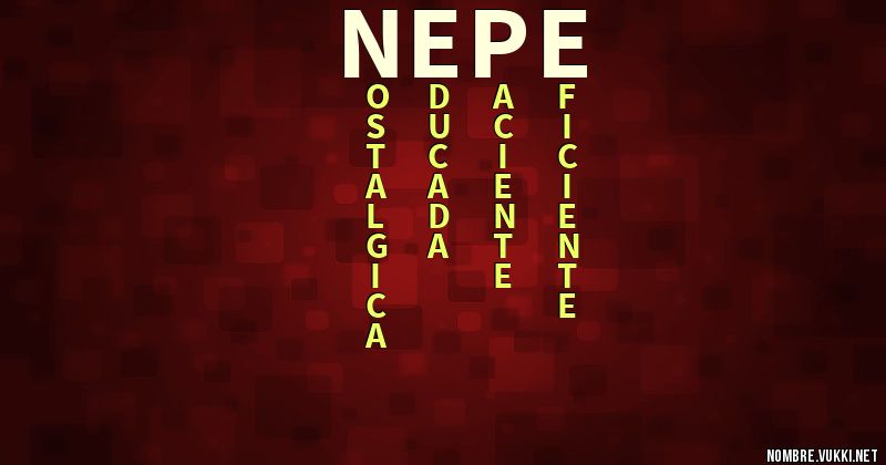 Acróstico nepe