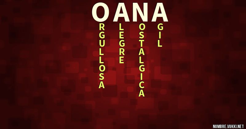 Acróstico oana