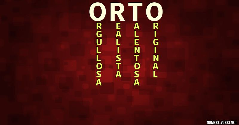 Acróstico orto