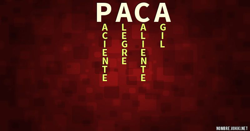 Acróstico paca