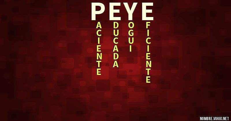 Acróstico peye