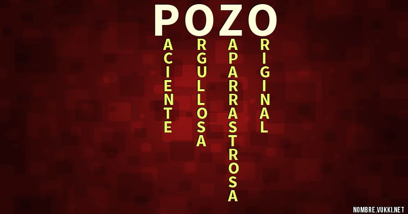 Acróstico pozo