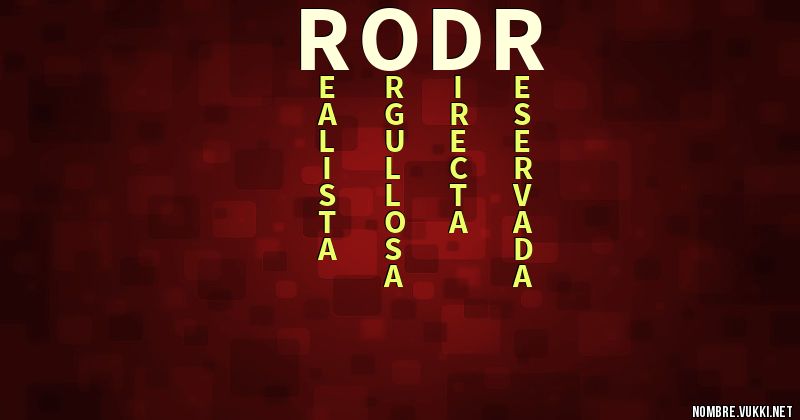 Acróstico rodr