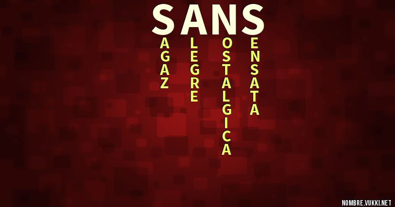 Acróstico sans