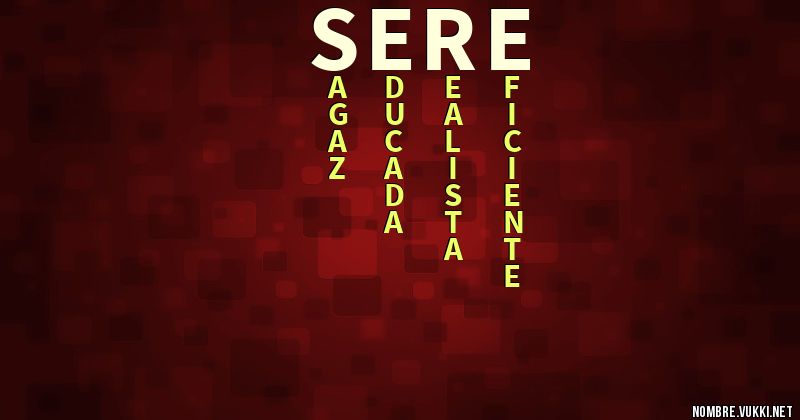 Acróstico sere
