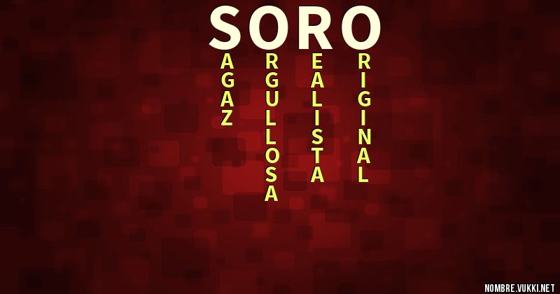 Acróstico soro