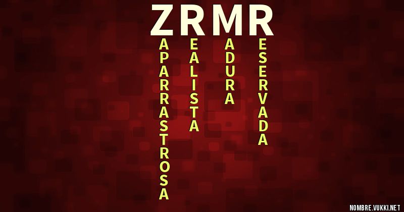 Acróstico zërïmär