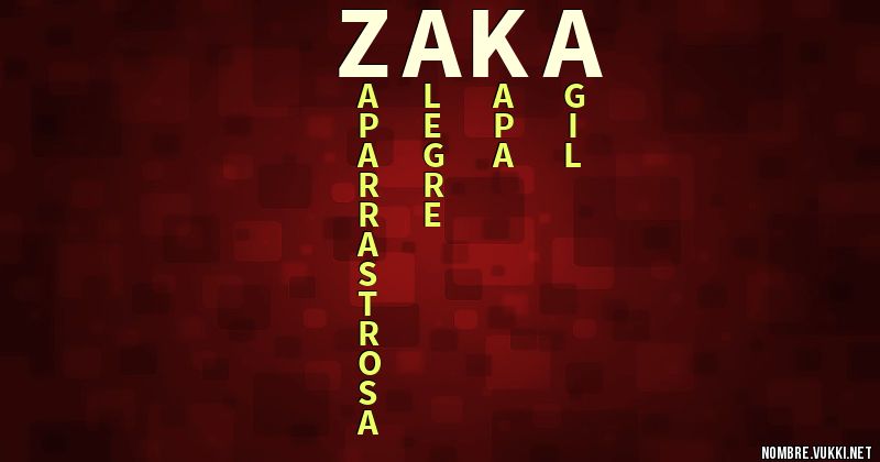 Acróstico zaka