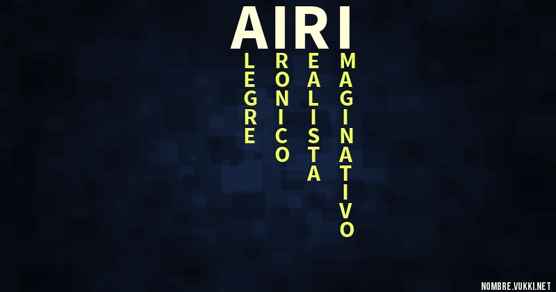 Acróstico airi