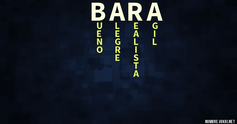 Acróstico bara