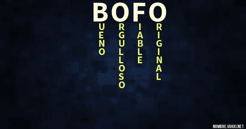 Acróstico bofo