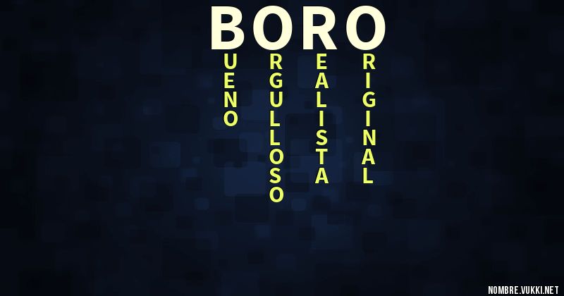 Acróstico boro
