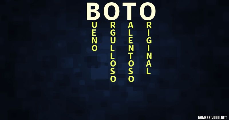 Qué significa boto