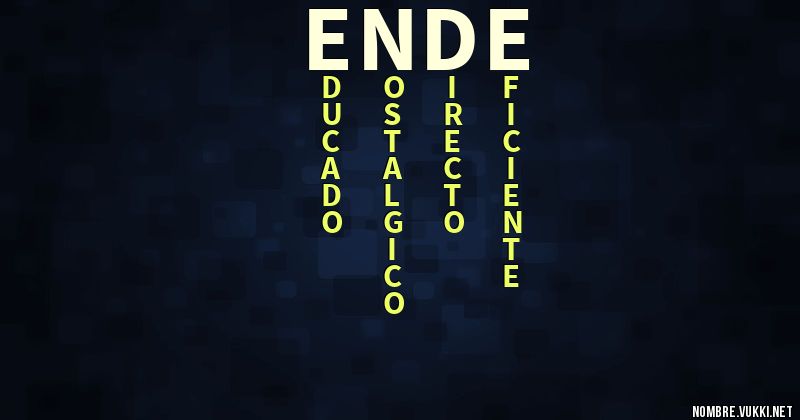 Acróstico ende