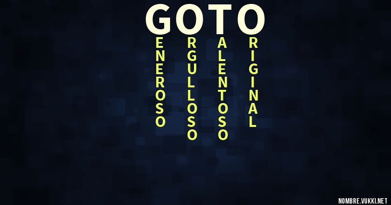 Acróstico goto